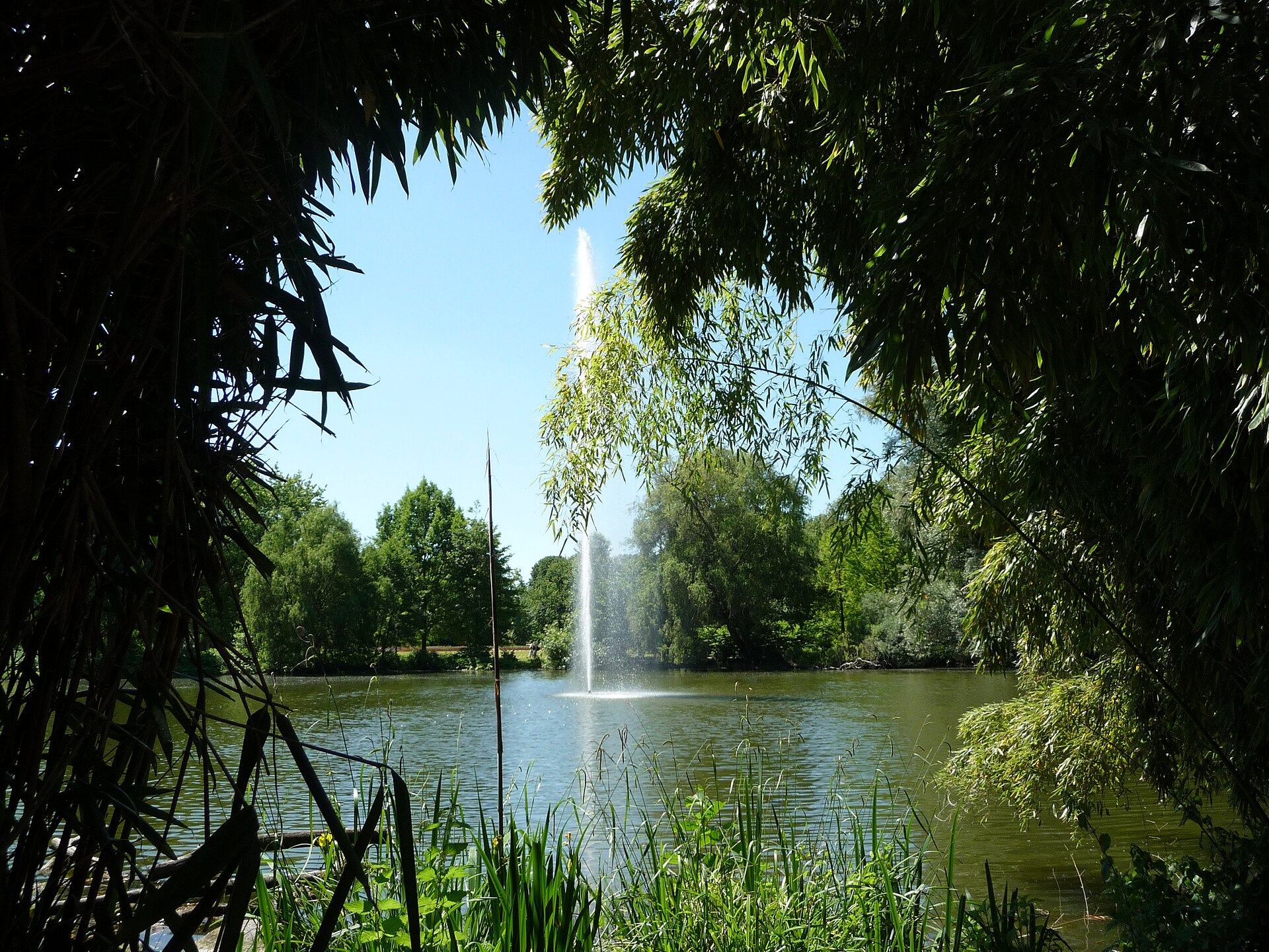 Parkanlage im Herzogenriedpark in Mannheim